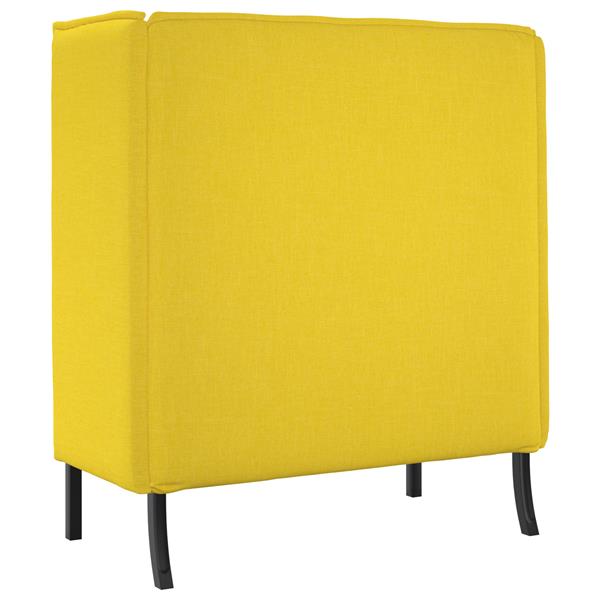 Grote foto vidaxl hoge rug bank lichtgeel 109x56x121 cm stof huis en inrichting bankstellen