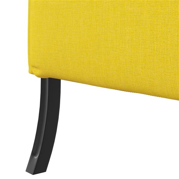 Grote foto vidaxl hoge rug bank lichtgeel 109x56x121 cm stof huis en inrichting bankstellen