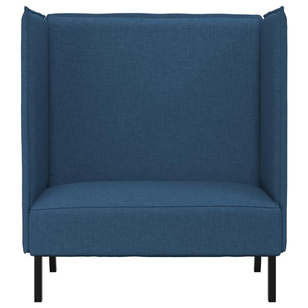 Grote foto vidaxl hoge rug bank blauw 109x56x121 cm stof huis en inrichting bankstellen