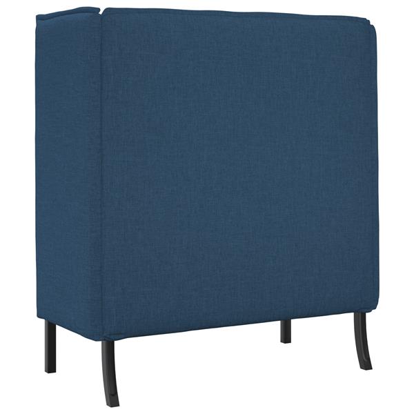 Grote foto vidaxl hoge rug bank blauw 109x56x121 cm stof huis en inrichting bankstellen