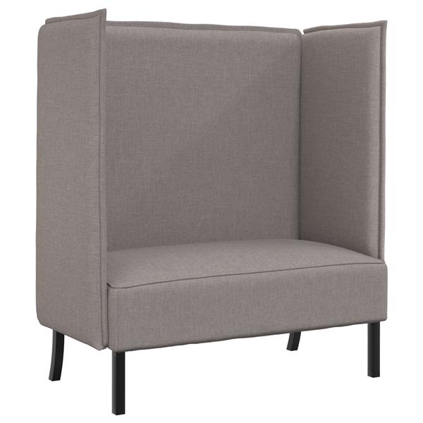 Grote foto vidaxl hoge rug sofaset taupe 109x56x121 cm stof huis en inrichting bankstellen