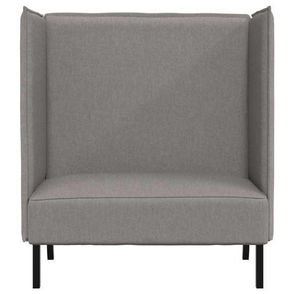 Grote foto vidaxl hoge rug sofaset taupe 109x56x121 cm stof huis en inrichting bankstellen