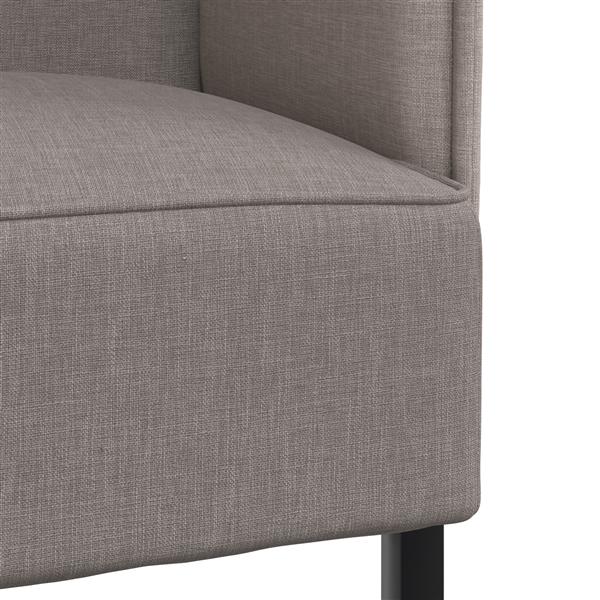 Grote foto vidaxl hoge rug sofaset taupe 109x56x121 cm stof huis en inrichting bankstellen