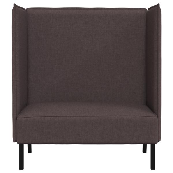 Grote foto vidaxl hoge rug bank donkerbruin 109x56x121 cm stof huis en inrichting bankstellen