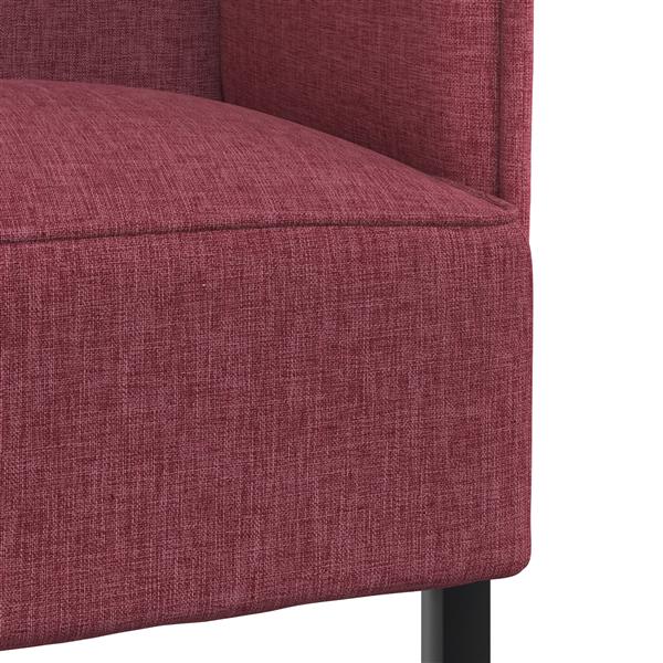 Grote foto vidaxl hoge rug sofa bordeauxrood 109x56x121 cm stof huis en inrichting bankstellen