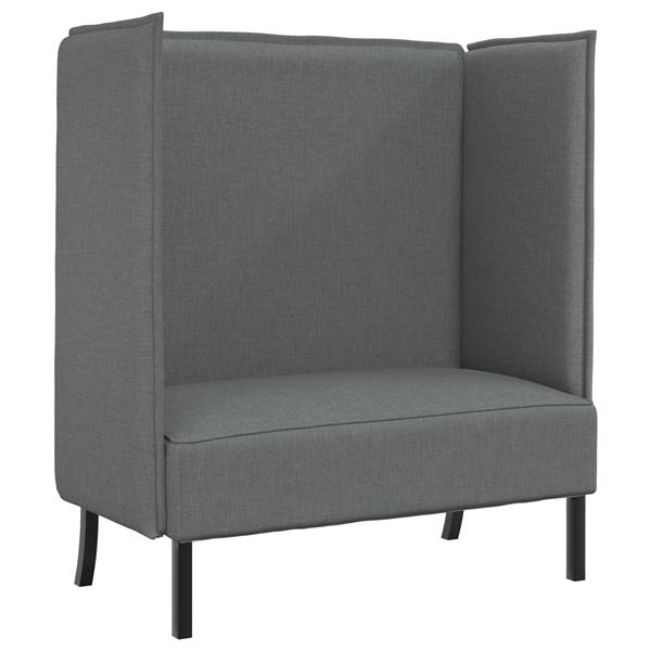 Grote foto vidaxl hoge rugbank donkergrijs 109x56x121 cm stoffen huis en inrichting bankstellen