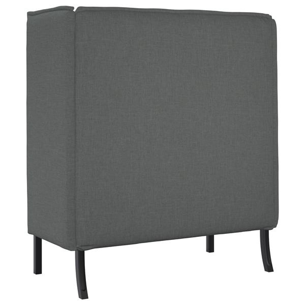 Grote foto vidaxl hoge rugbank donkergrijs 109x56x121 cm stoffen huis en inrichting bankstellen