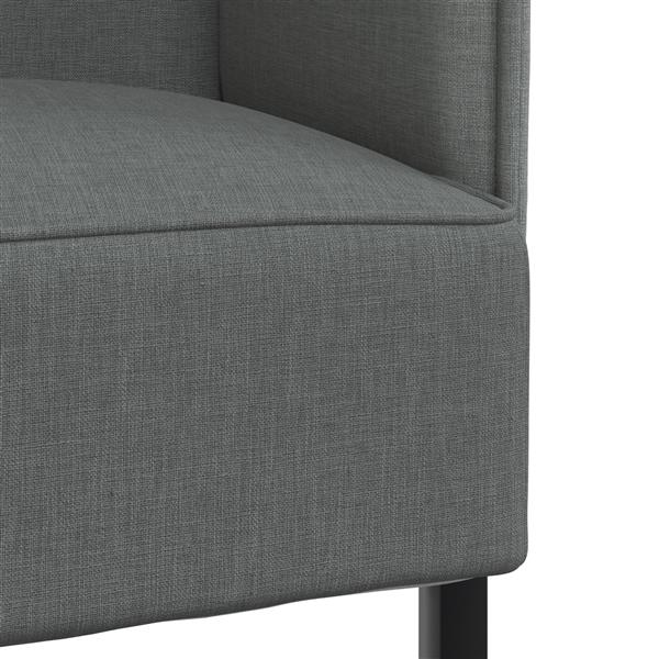 Grote foto vidaxl hoge rugbank donkergrijs 109x56x121 cm stoffen huis en inrichting bankstellen