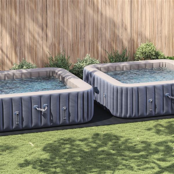 Grote foto vidaxl rechthoekige zwembadhoes zwart kunststof 820 x 420 cm tuin en terras zwembaden toebehoren