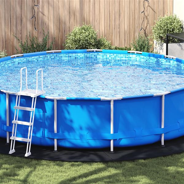 Grote foto vidaxl ronde zwembadcover zwart polyethyleen 550 cm waterdicht tuin en terras zwembaden toebehoren