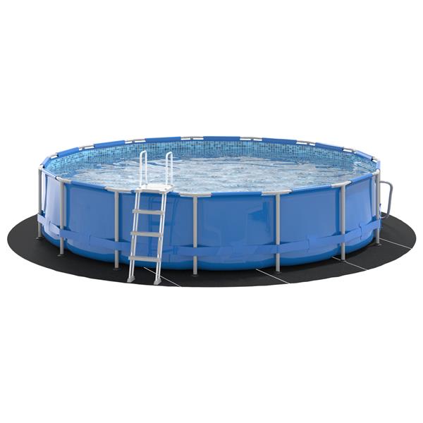 Grote foto vidaxl ronde zwembadcover zwart polyethyleen 550 cm waterdicht tuin en terras zwembaden toebehoren