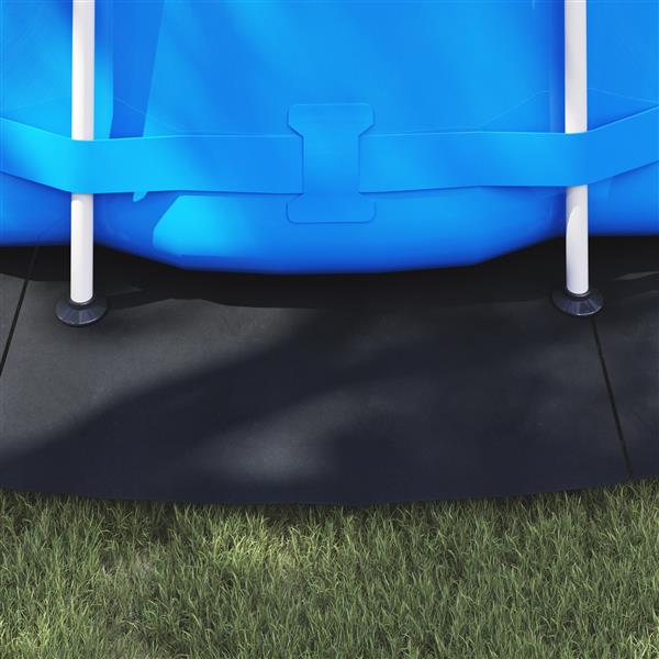 Grote foto vidaxl ronde zwembadcover zwart polyethyleen 550 cm waterdicht tuin en terras zwembaden toebehoren