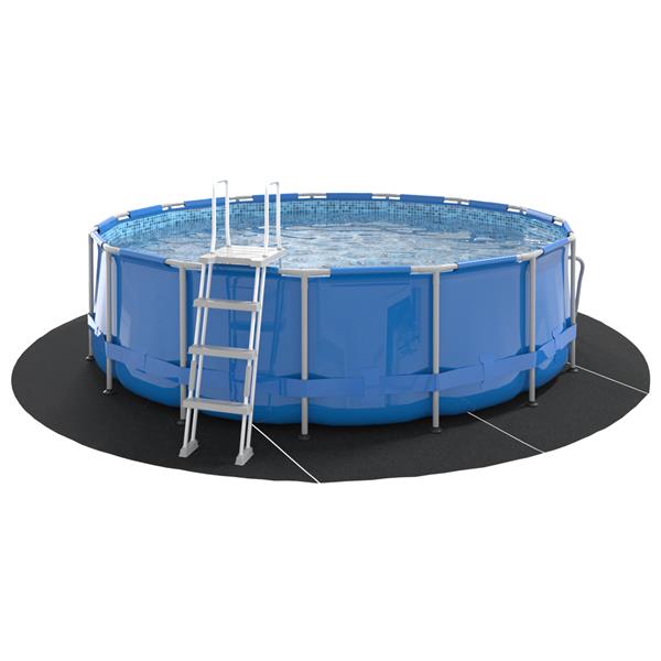 Grote foto vidaxl ronde zwembadhoes zwart polyethyleen 458 cm tuin en terras zwembaden toebehoren