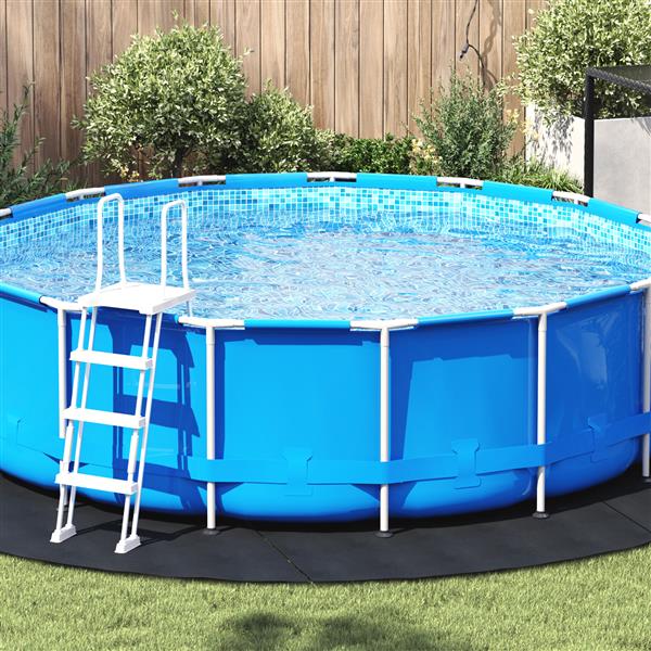 Grote foto vidaxl ronde zwembadhoes zwart polyethyleen 396 cm duurzaam tuin en terras zwembaden toebehoren