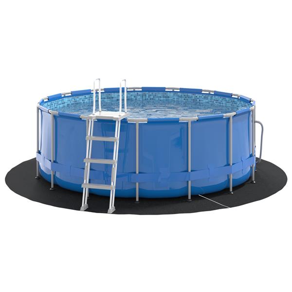 Grote foto vidaxl ronde zwembadhoes zwart polyethyleen 244 cm waterdicht tuin en terras zwembaden toebehoren