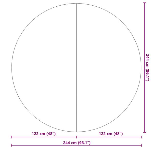 Grote foto vidaxl ronde zwembadhoes zwart polyethyleen 244 cm waterdicht tuin en terras zwembaden toebehoren