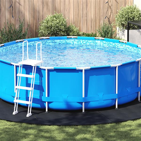 Grote foto vidaxl ronde zwembadhoes zwart plastic 500 cm zwembadhoes ronde tuin en terras zwembaden toebehoren