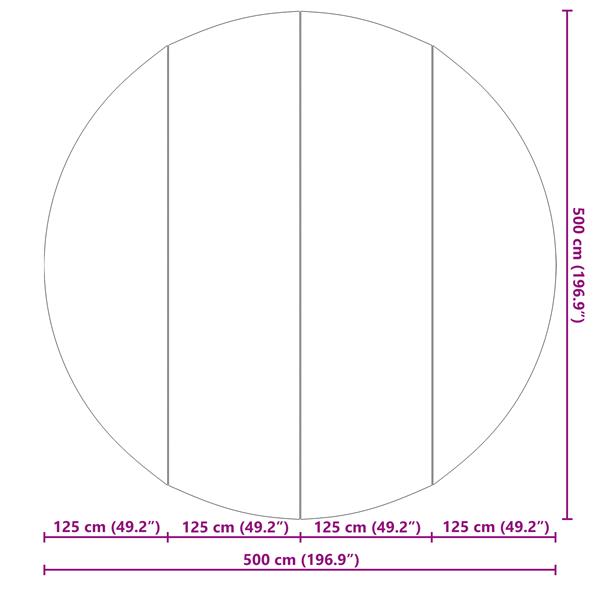 Grote foto vidaxl ronde zwembadhoes zwart plastic 500 cm zwembadhoes ronde tuin en terras zwembaden toebehoren