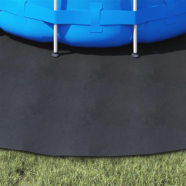 Grote foto vidaxl ronde zwembadcover zwart polyethyleen 306 cm tuin en terras zwembaden toebehoren