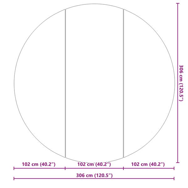 Grote foto vidaxl ronde zwembadcover zwart polyethyleen 306 cm tuin en terras zwembaden toebehoren