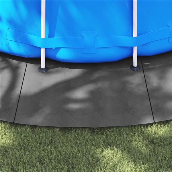 Grote foto vidaxl ronde zwembadhoes lichtgrijs kunststof 610 cm zwembadhoes tuin en terras zwembaden toebehoren