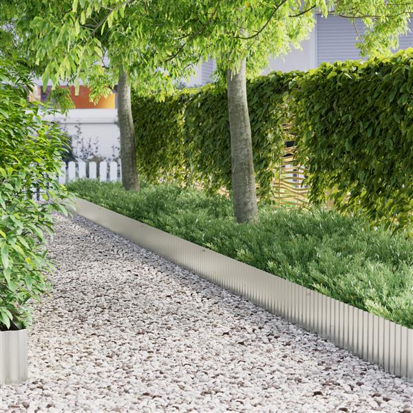 Grote foto vidaxl tuinrand 25 cm x 10 m golvend flexibel gegalvaniseerd staal tuin en terras tuindecoratie