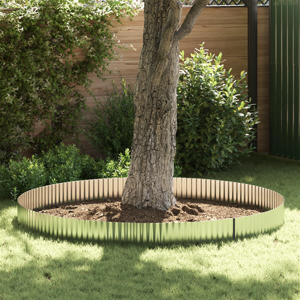 Grote foto vidaxl tuinrand 25 cm x 10 m golvend flexibel gegalvaniseerd staal tuin en terras tuindecoratie
