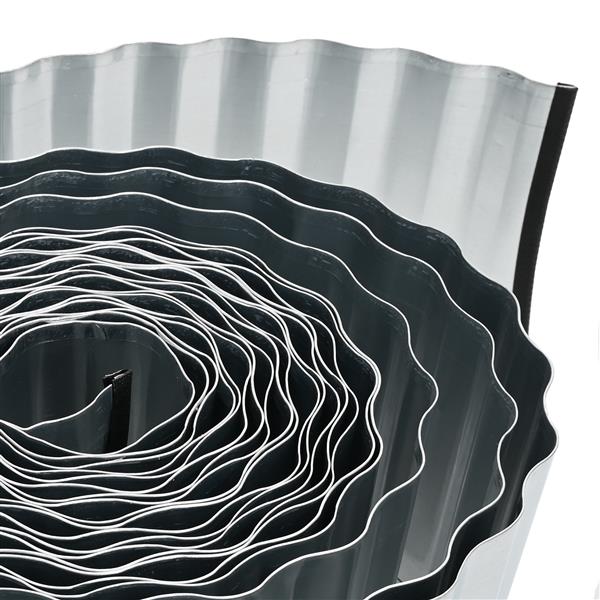 Grote foto vidaxl tuinrand 25 cm x 10 m golvend flexibel gegalvaniseerd staal tuin en terras tuindecoratie