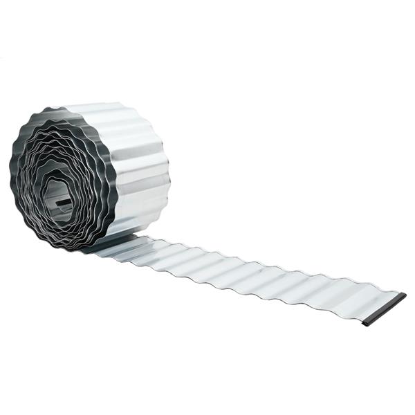 Grote foto vidaxl graskanten 20 cm x 10 m flexibel gegalvaniseerd golfstaal tuin en terras tuindecoratie
