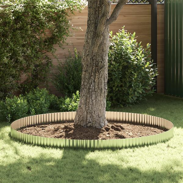 Grote foto vidaxl graskanten 20 cm x 10 m flexibel gegalvaniseerd golfstaal tuin en terras tuindecoratie