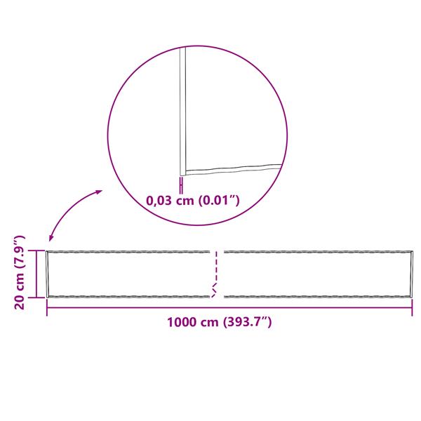 Grote foto vidaxl graskanten 20 cm x 10 m flexibel gegalvaniseerd golfstaal tuin en terras tuindecoratie