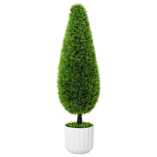 Grote foto vidaxl kunstplant dennenboom met pot 24x90 cm groen tuin en terras sierplanten