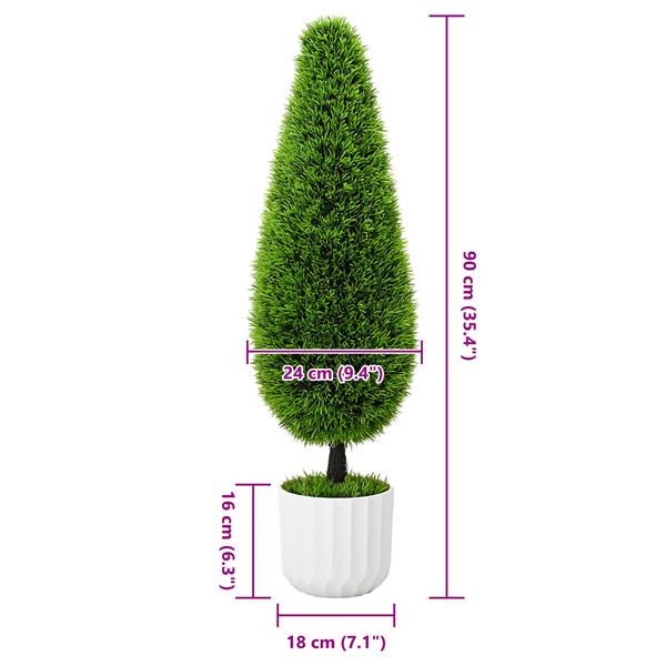 Grote foto vidaxl kunstplant dennenboom met pot 24x90 cm groen tuin en terras sierplanten