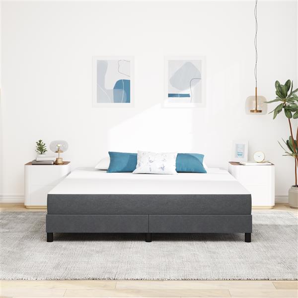 Grote foto vidaxl pocketveringmatras medium 180x200x20 cm stof donkergrijs huis en inrichting matrassen en bedbodems