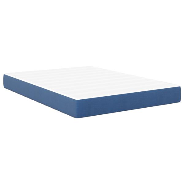 Grote foto vidaxl pocketveringmatras medium 140x200x20 cm stof blauw huis en inrichting matrassen en bedbodems