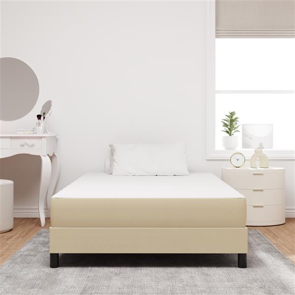 Grote foto vidaxl pocketveringmatras medium 120x200x20 cm stof lichtgroen grijs huis en inrichting matrassen en bedbodems