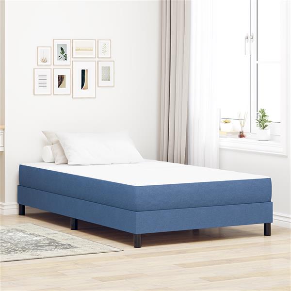 Grote foto vidaxl pocketveringmatras medium 120x200x20 cm stof blauw huis en inrichting matrassen en bedbodems