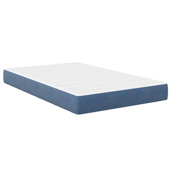Grote foto vidaxl pocketveringmatras medium 120x200x20 cm stof blauw huis en inrichting matrassen en bedbodems