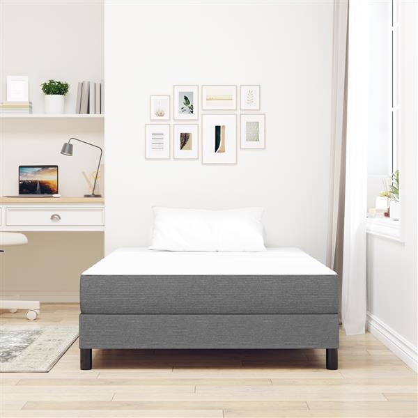 Grote foto vidaxl pocketveringmatras medium 120x200x20 cm stof lichtgrijs huis en inrichting matrassen en bedbodems