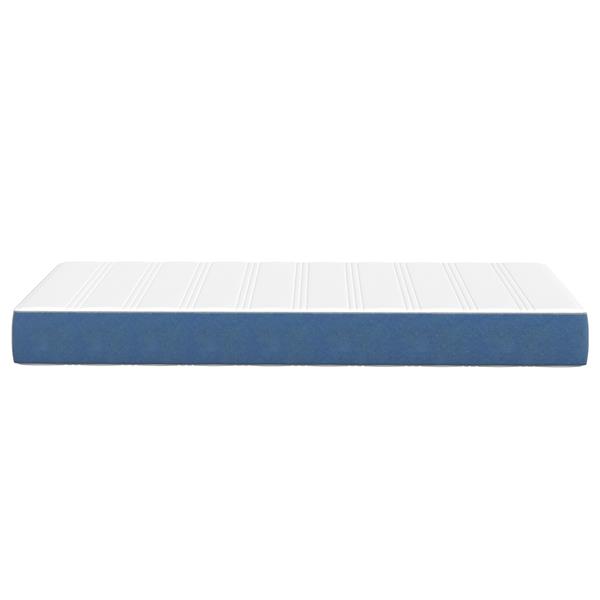 Grote foto vidaxl pocketveringmatras medium 90x200x20 cm stof blauw huis en inrichting matrassen en bedbodems