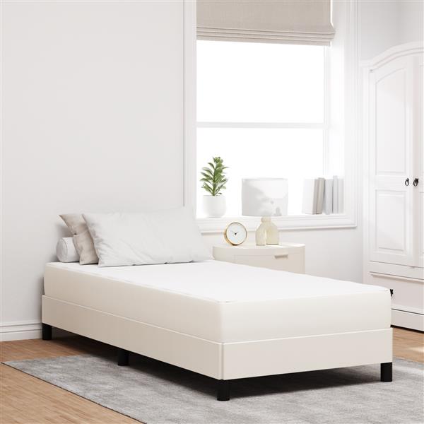Grote foto vidaxl pocketveringsmatras medium 90x200x20 cm stof cr mekleurig huis en inrichting matrassen en bedbodems
