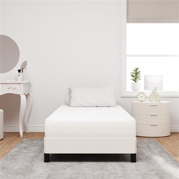 Grote foto vidaxl pocketveringsmatras medium 90x200x20 cm stof cr mekleurig huis en inrichting matrassen en bedbodems