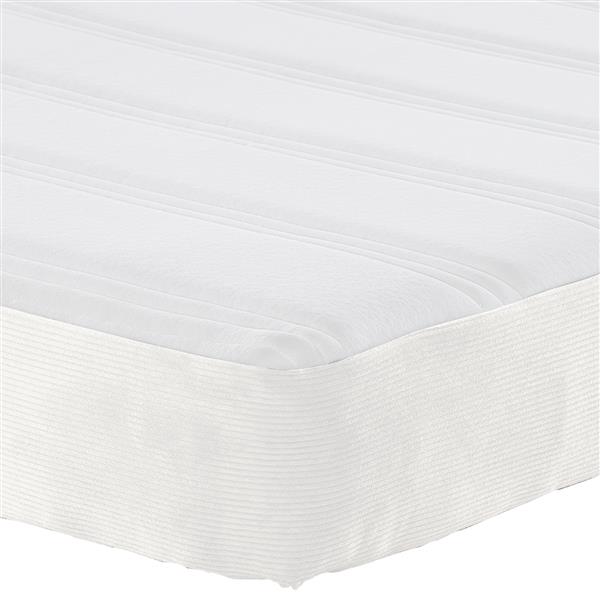 Grote foto vidaxl pocketveringsmatras medium 90x200x20 cm stof cr mekleurig huis en inrichting matrassen en bedbodems