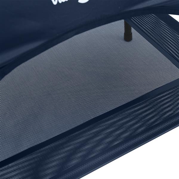 Grote foto vidaxl verhoogd hondenbed met verwijderbaar dak marineblauw xl staal dieren en toebehoren toebehoren