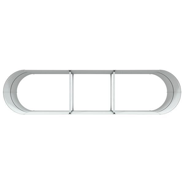 Grote foto vidaxl plantenbak verhoogd 320x80x81 cm gegalvaniseerd staal bruin tuin en terras overige tuin en terras