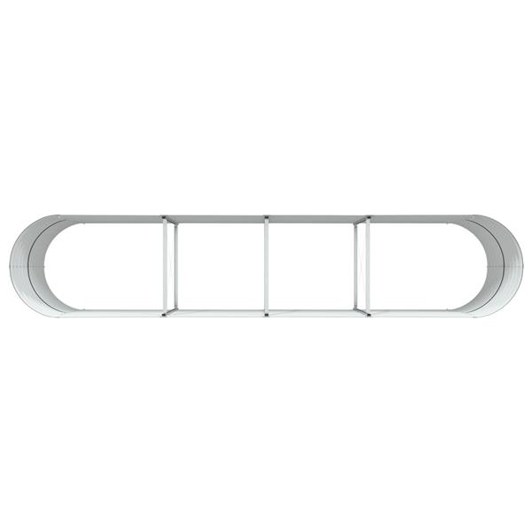 Grote foto vidaxl plantenbak verhoogd 400x80x81 cm gegalvaniseerd staal bruin tuin en terras overige tuin en terras