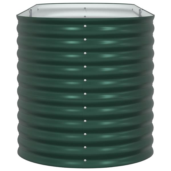 Grote foto vidaxl plantenbak verhoogd 240x80x81 cm gegalvaniseerd staal groen tuin en terras overige tuin en terras