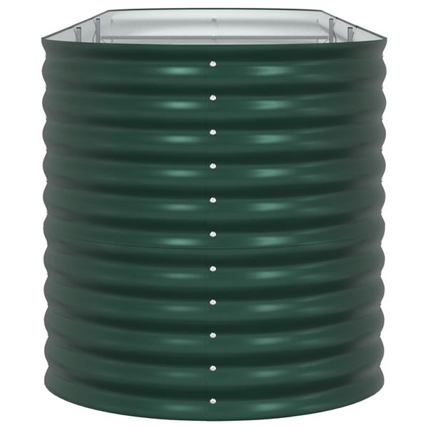 Grote foto vidaxl plantenbak verhoogd 320x80x81 cm gegalvaniseerd staal groen tuin en terras overige tuin en terras