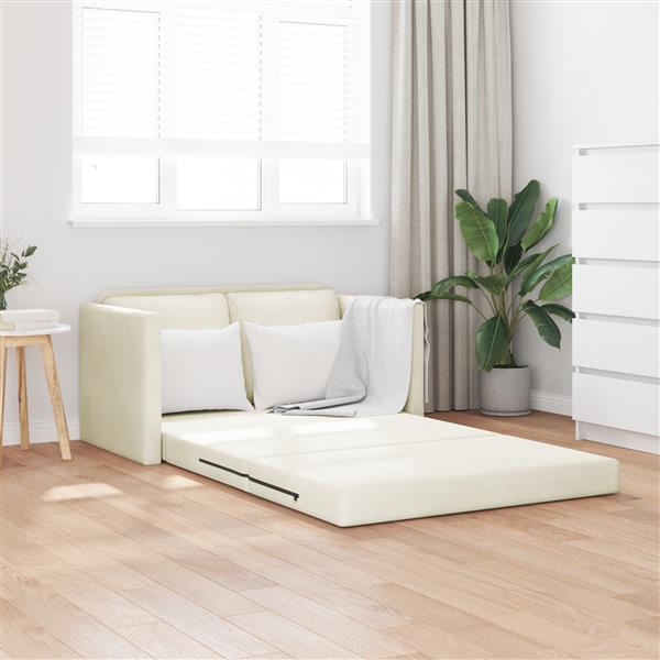 Grote foto vidaxl loveseat 2 zits cr me stof hout 2 zits zit veel cr me loveseat huis en inrichting bankstellen