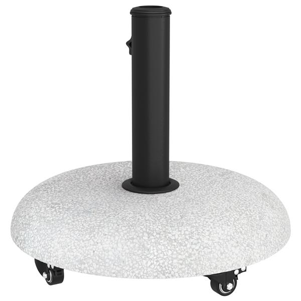 Grote foto vidaxl parasolvoet met wielen voor 37 42 52 58 mm palen lichtgrijs beton tuin en terras overige tuin en terras